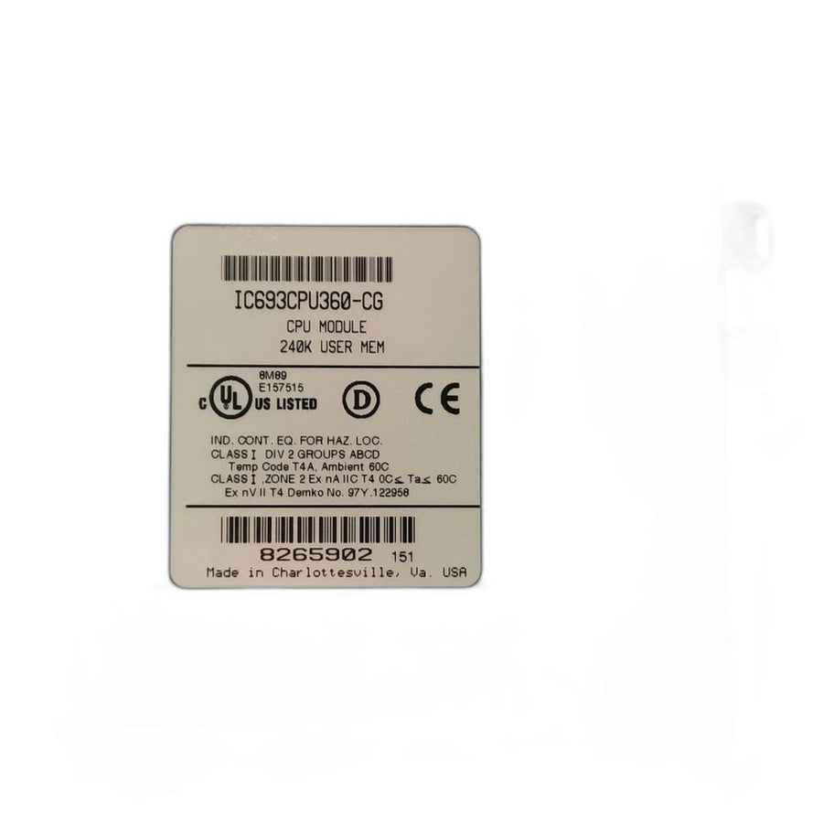 IC693CPU360 GE Module CPU d'automate Series 90-30 CPU, 240KB